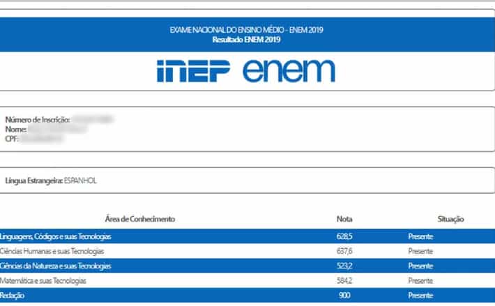 resultado do enem consulta