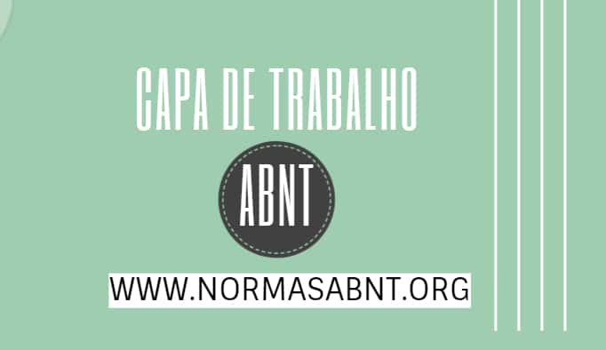 Capa de trabalho ABNT