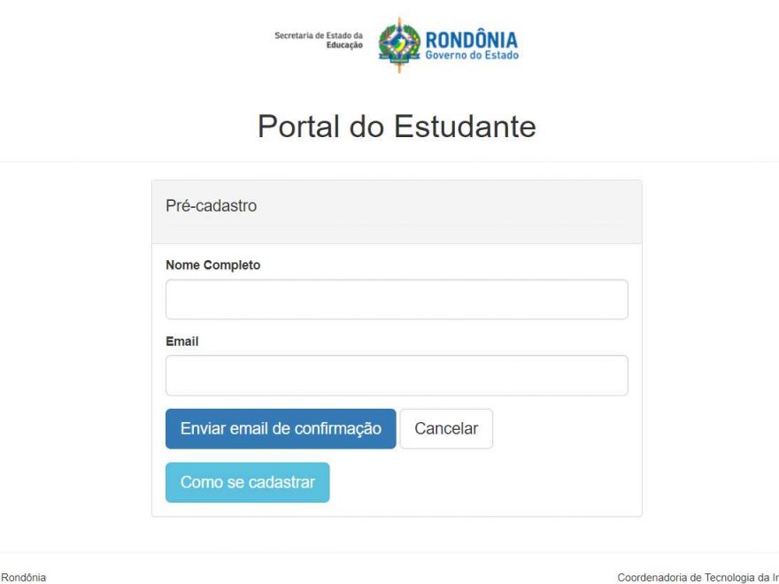 Boletim escolar online Rondônia