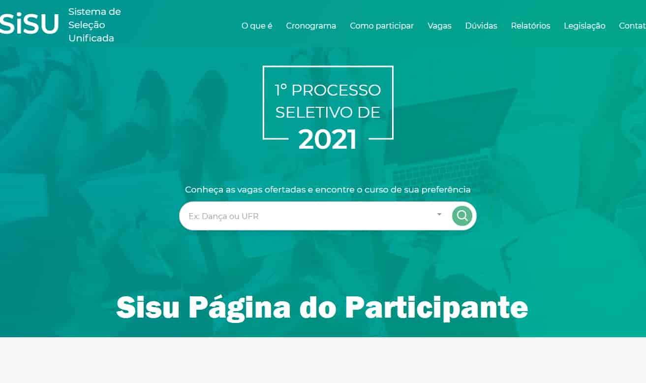 Página do participante SISU