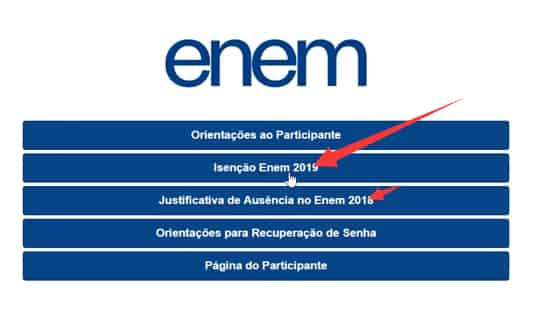 solicitar isenção enem