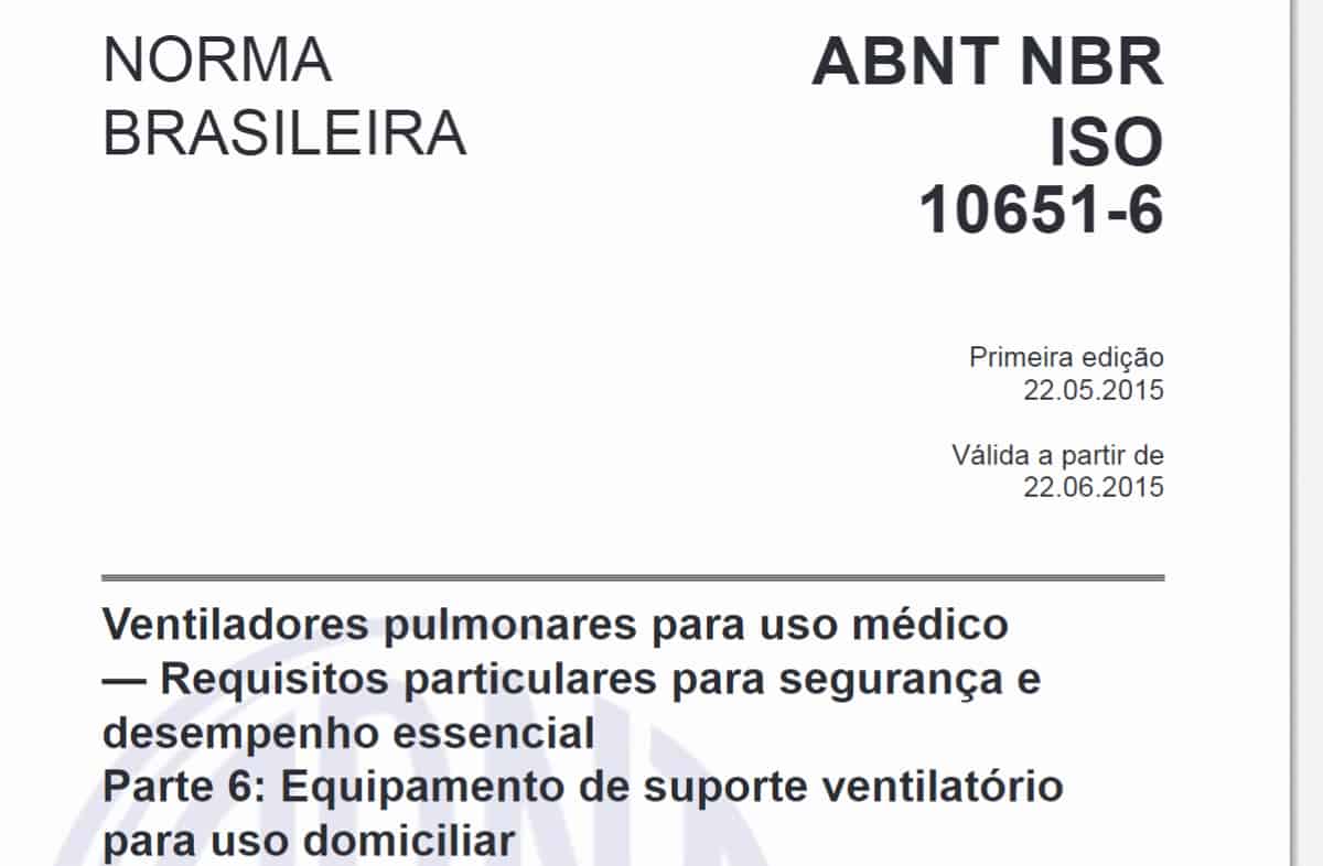 【Norma Técnica】Código – ABNT NBR ISO 10651-6:2015