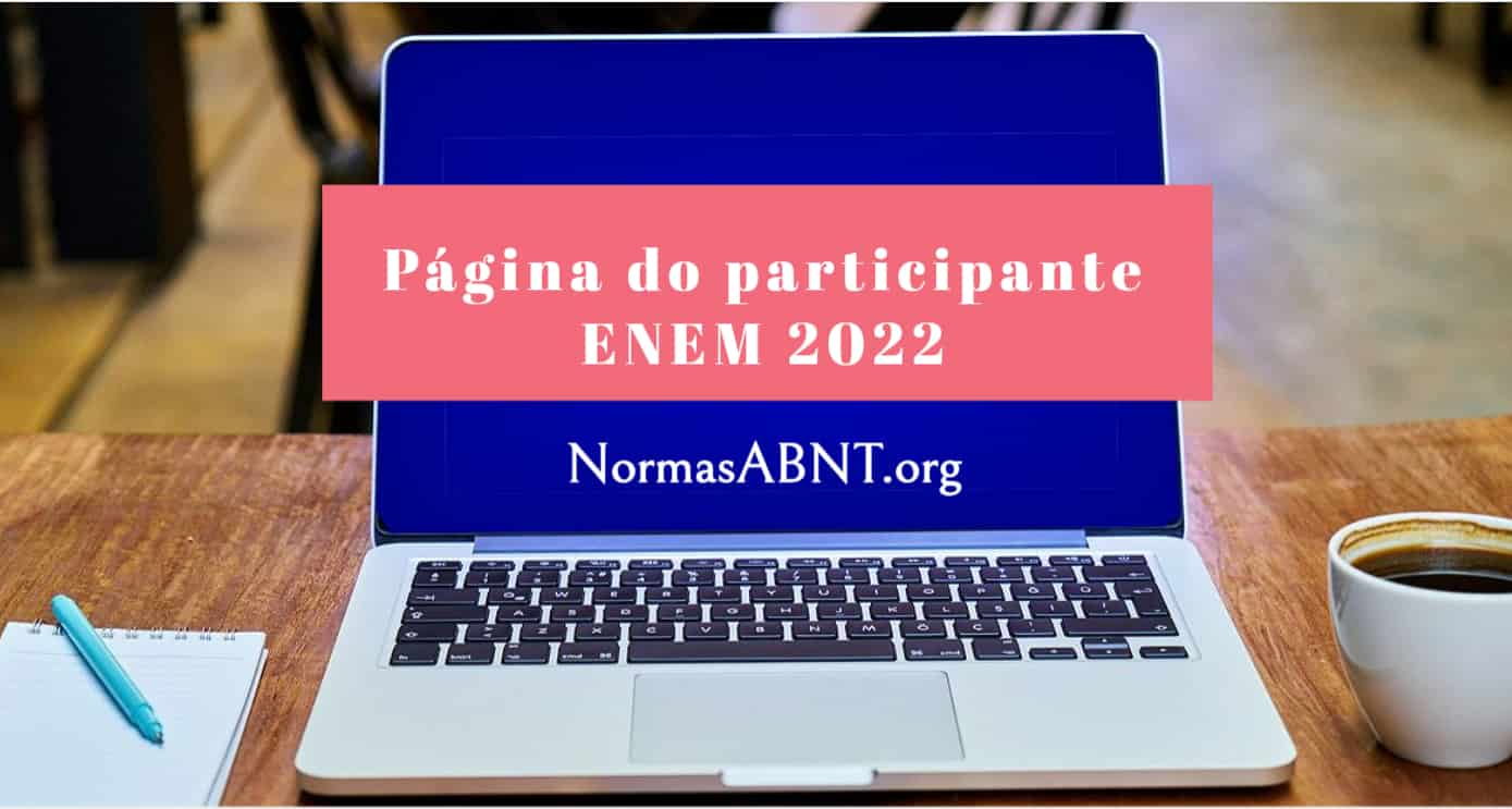 Página do participante ENEM 2022