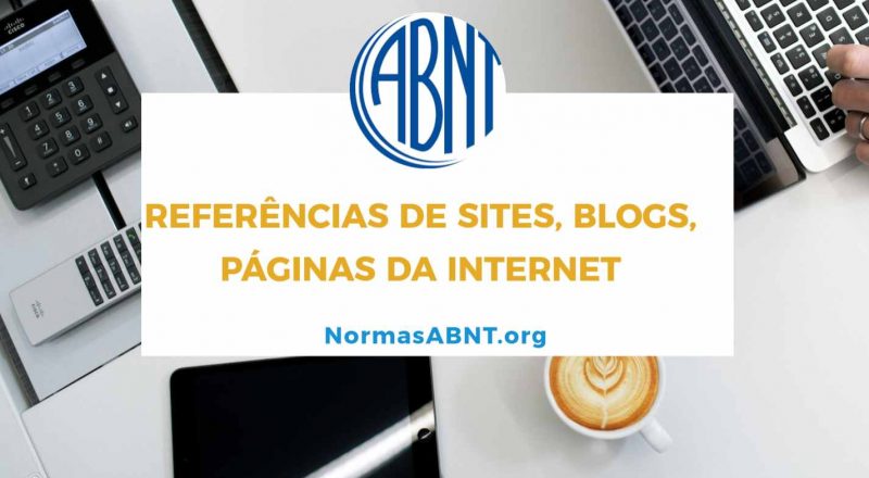 referências de sites, blogs, páginas da internet nas normas ABNT