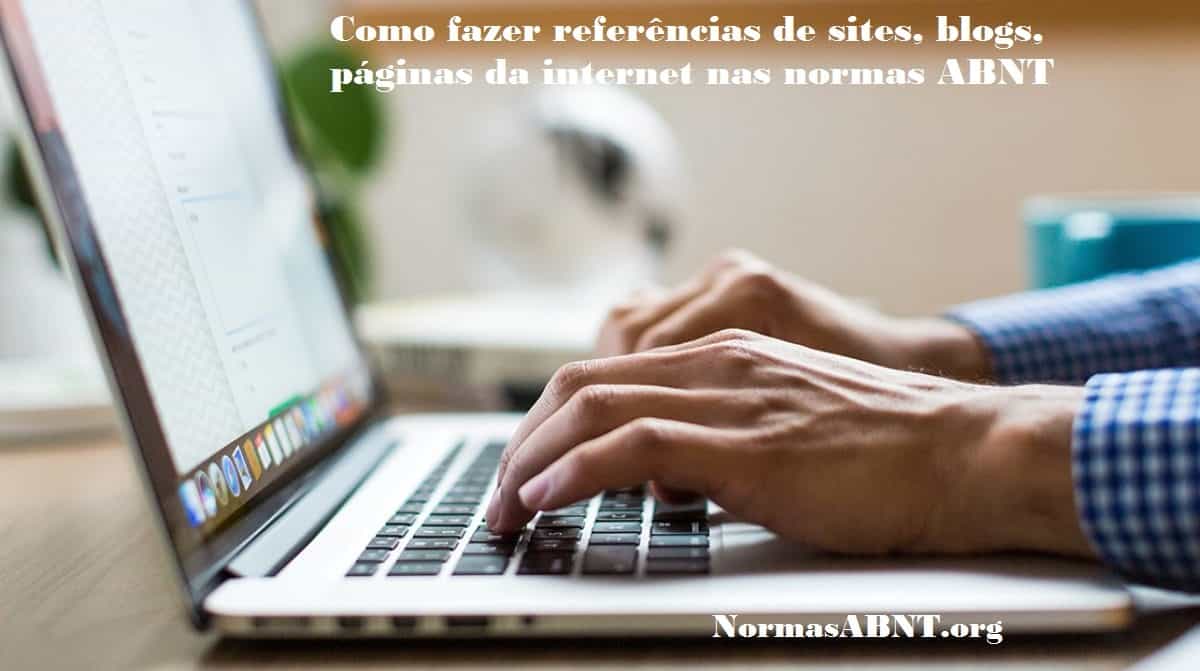 fazer as referências de sites da internet