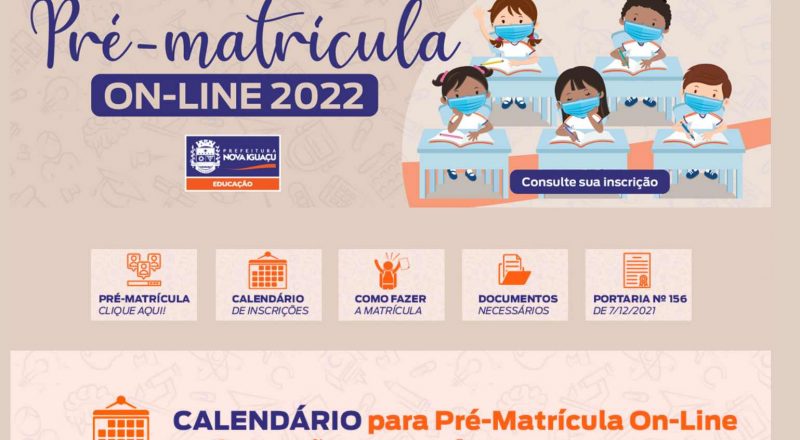 Pré-matrícula Nova Iguaçu 2023 – calendário, inscrição, novos alunos e transferência