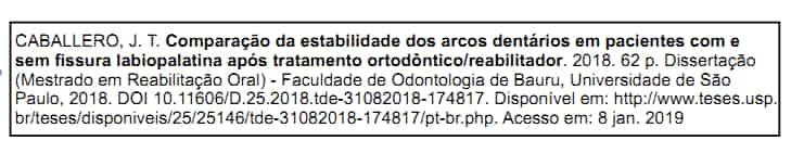 Trabalho acadêmico referência