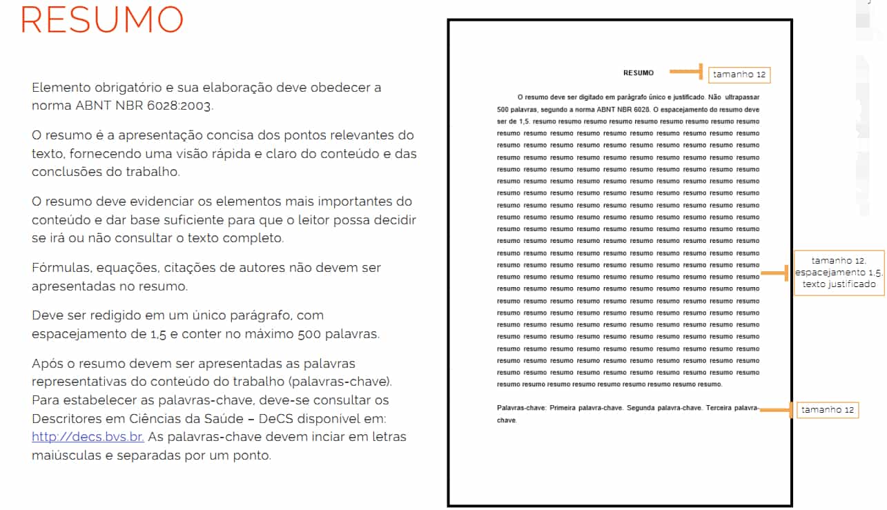 resumo formatado