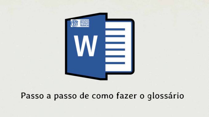 Passo a passo de como fazer o glossário