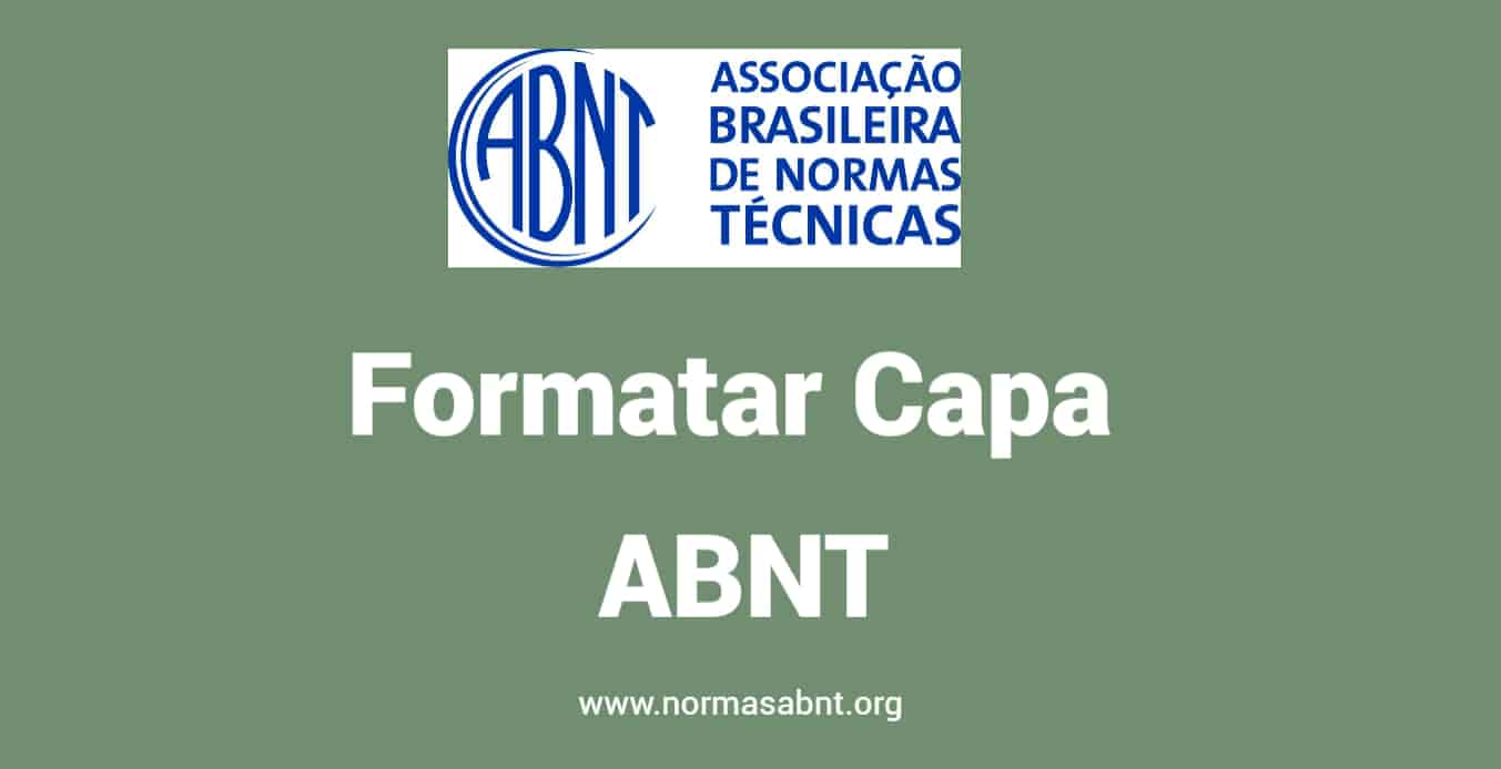 Regras da capa conforme as normas ABNT