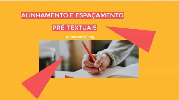 formatação dos elementos pré-textuais