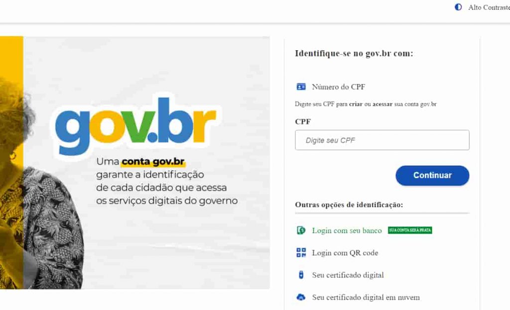 login com cpf e senha gov.br