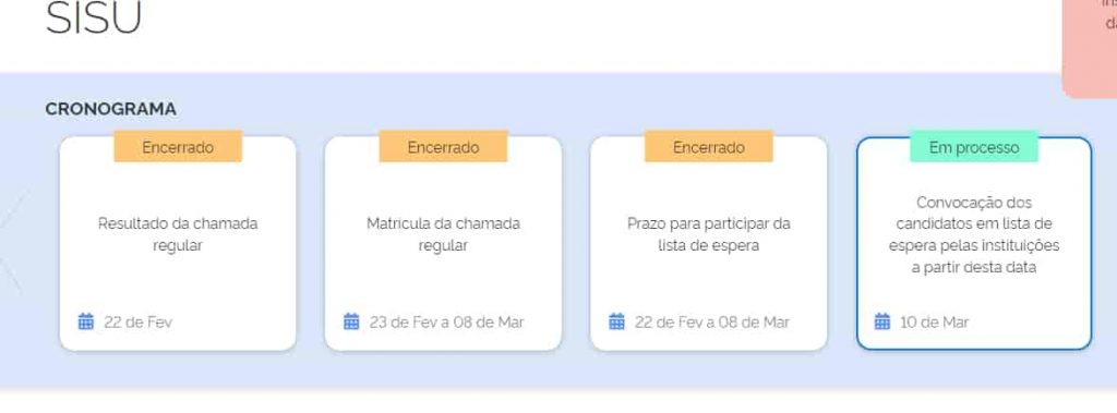 Cronograma Sisu 2022.2