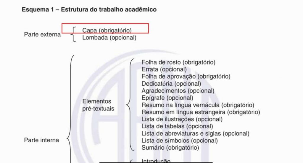 capa é elemento obirgatório!