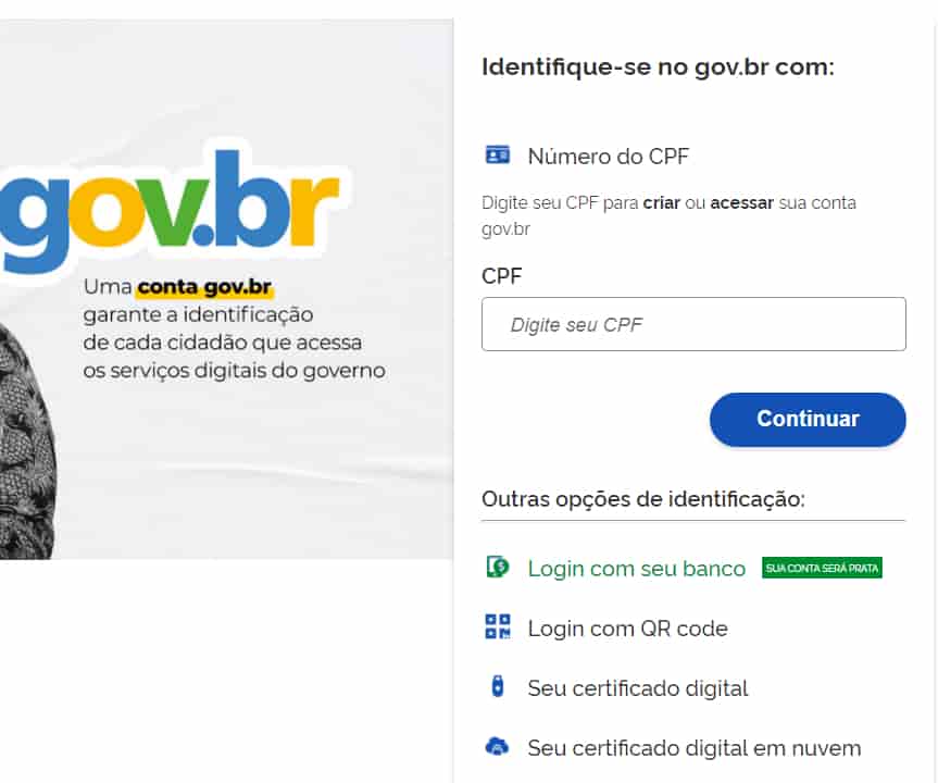 login via conta gov.br