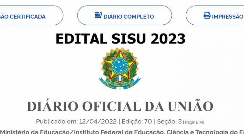 Edital Sisu 2023