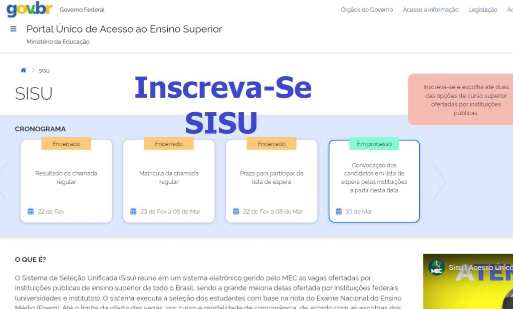 Simulador do SiSU 2019 é lançado pelo MEC - Brasil Escola