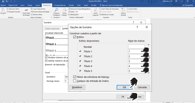 Passo a passo como inserir o sumário automático no Word