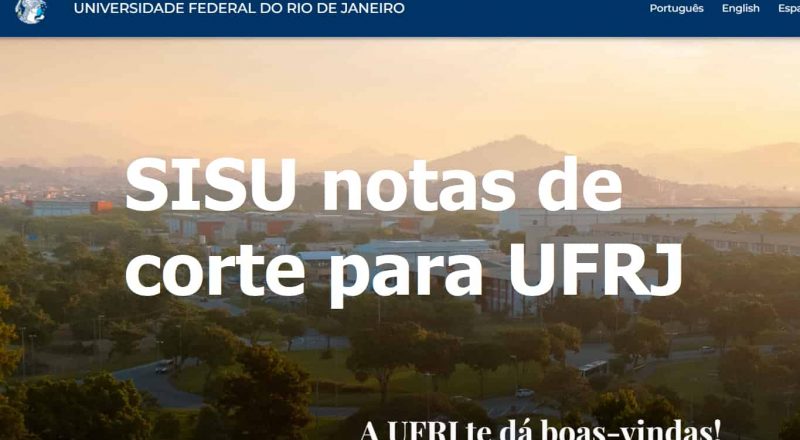 SISU notas de corte para UFRJ