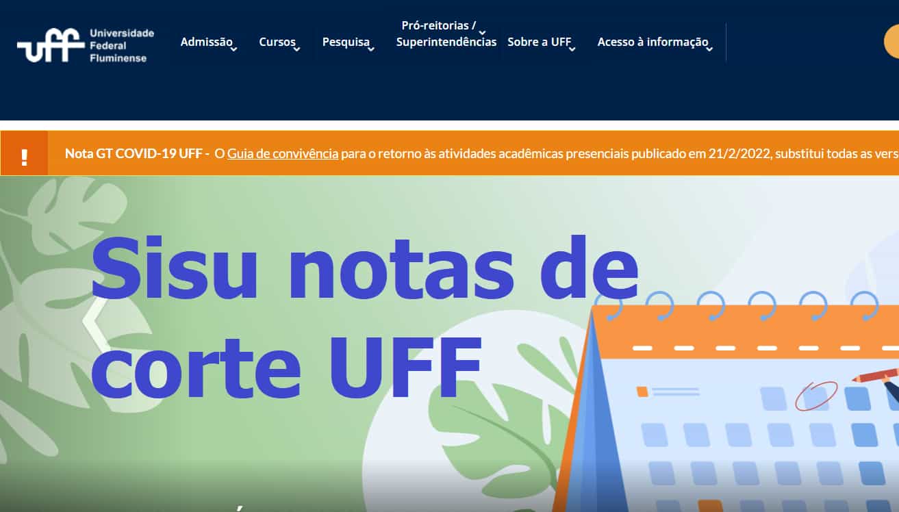 UFF - SISU 2022, inscrições, edital, cursos e vagas, documentos