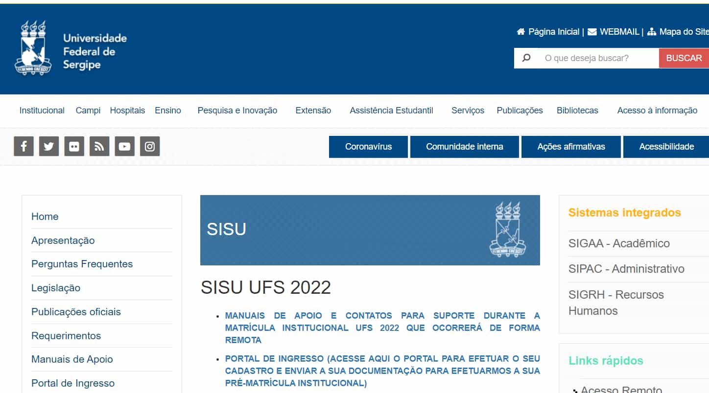 Como utilizar o Simulador SISU UFS?, Notas de corte de 2020
