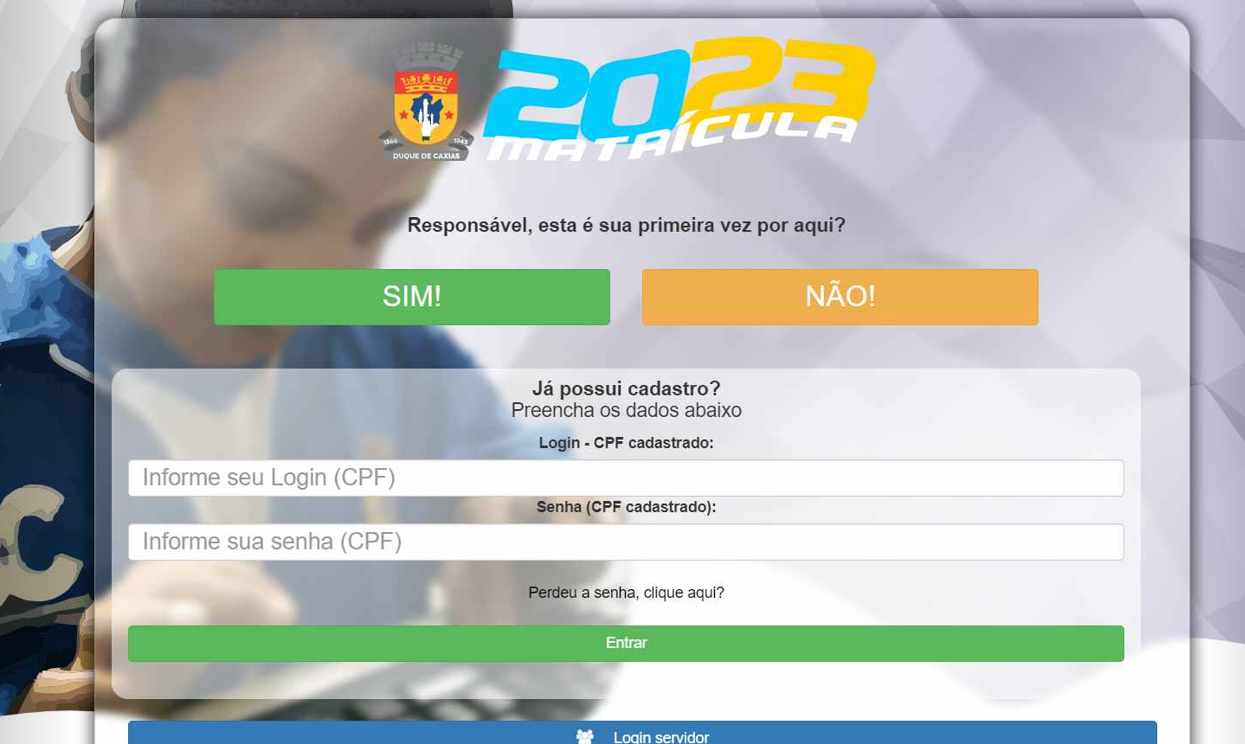 Matrículas 2023 para rede municipal de Duque de Caxias passo a passo