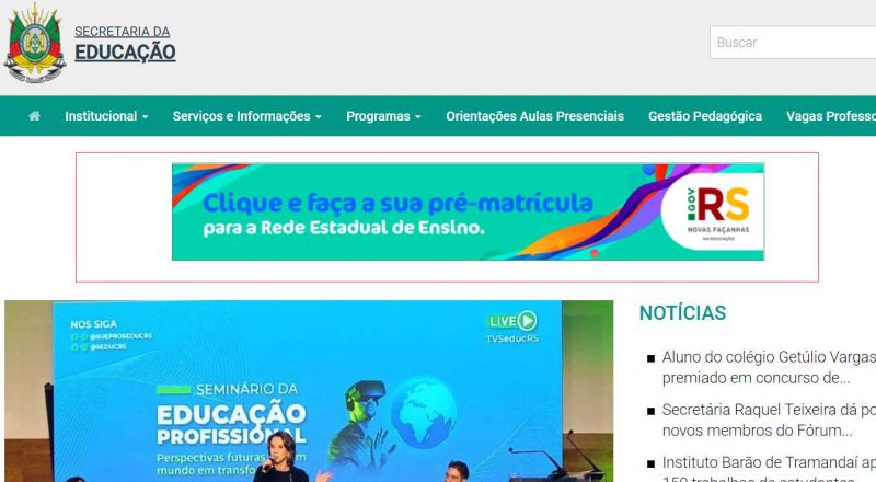 Pré-matrícula Online 2023 para rede estadual de Rio Grande do Sul, calendário, inscrições