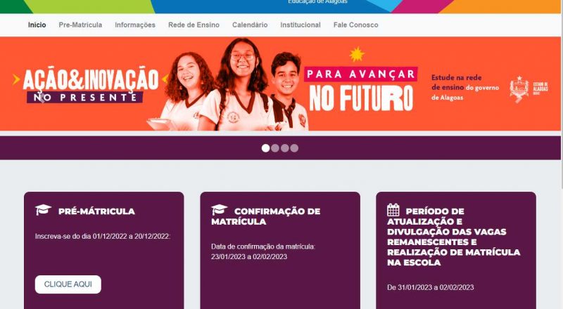 Pré-matrículas Alagoas online 2023 – calendário, inscrições, Seduc AL
