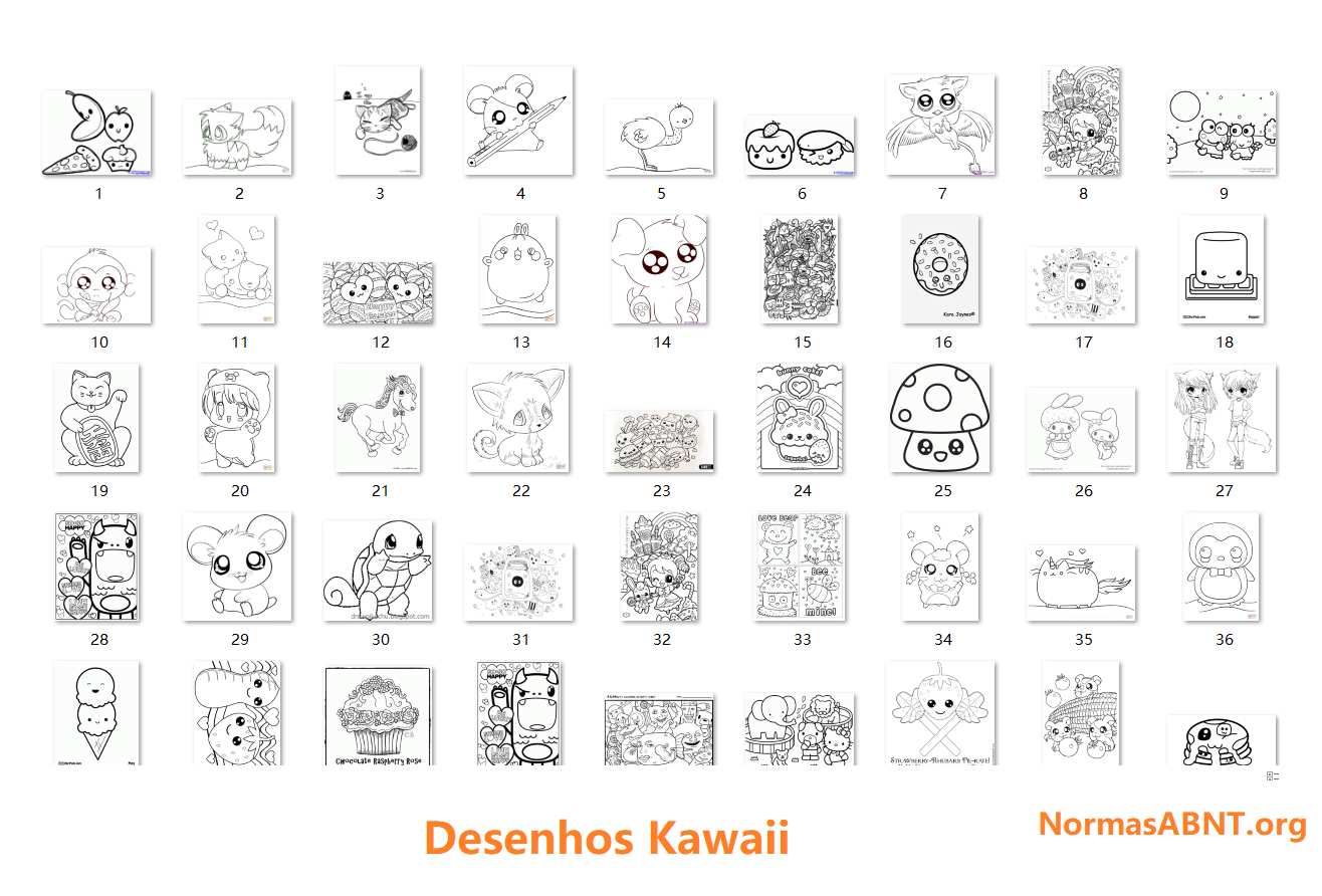Desenhos Kawaii para Imprimir e Colorir