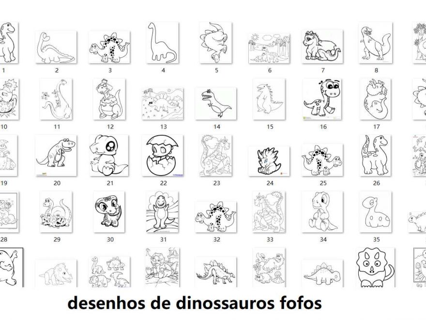 desenho dinossauro fofo