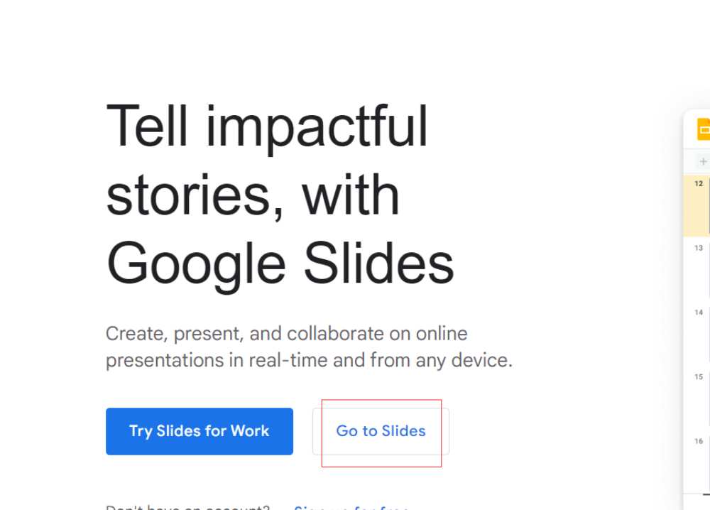Acessando o Google Slides