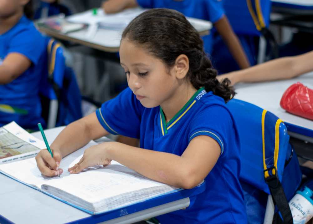 aluno na aula - rede de ensino estadual MT