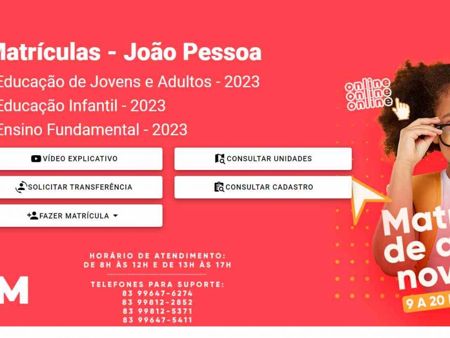 Matrículas João Pessoa 2024