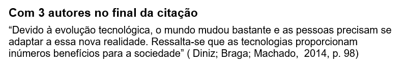 Com 3 autores no final da citação