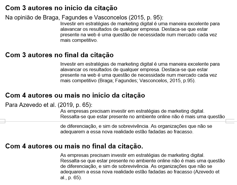 exemplos de citação direta longa 3-4 autores