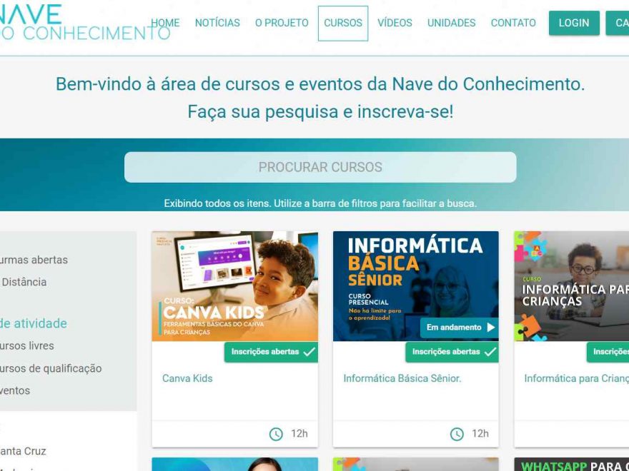 vagas em Cursos Gratuitos no Rio de Janeiro