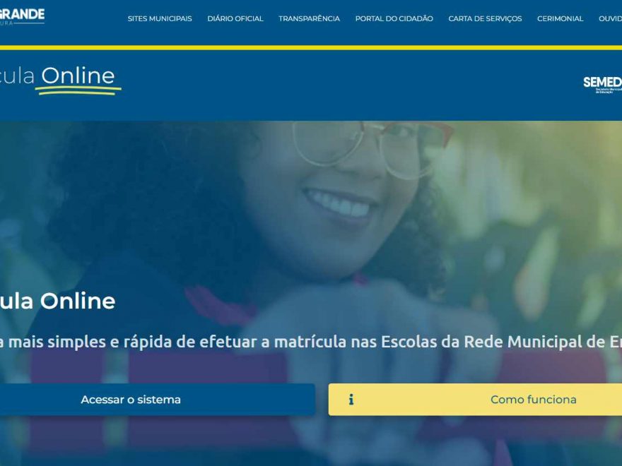 Matrícula 2024 REME online para EMEIs – Campo Grande MS