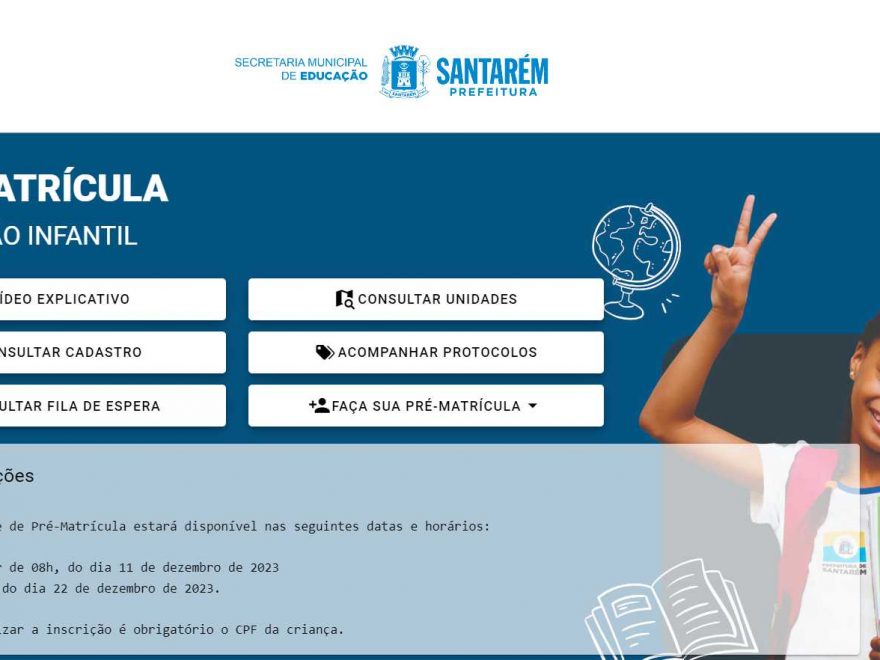 Pré-Matrícula 2024 Online para Cemei’s e Umei’s em Santarém (PA)
