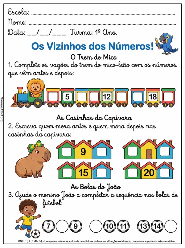 atividade sobre numeros para 1 ano do EF, letras cursivas