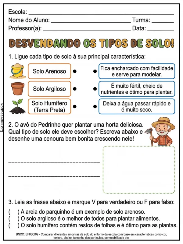 atividade sobre ciência para 3ºano do ensino fundamental