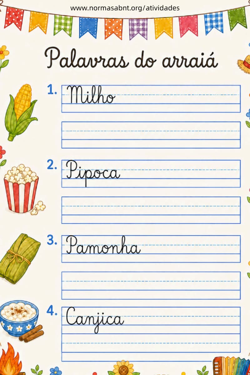 caligrafia para Festa Junina - página 2