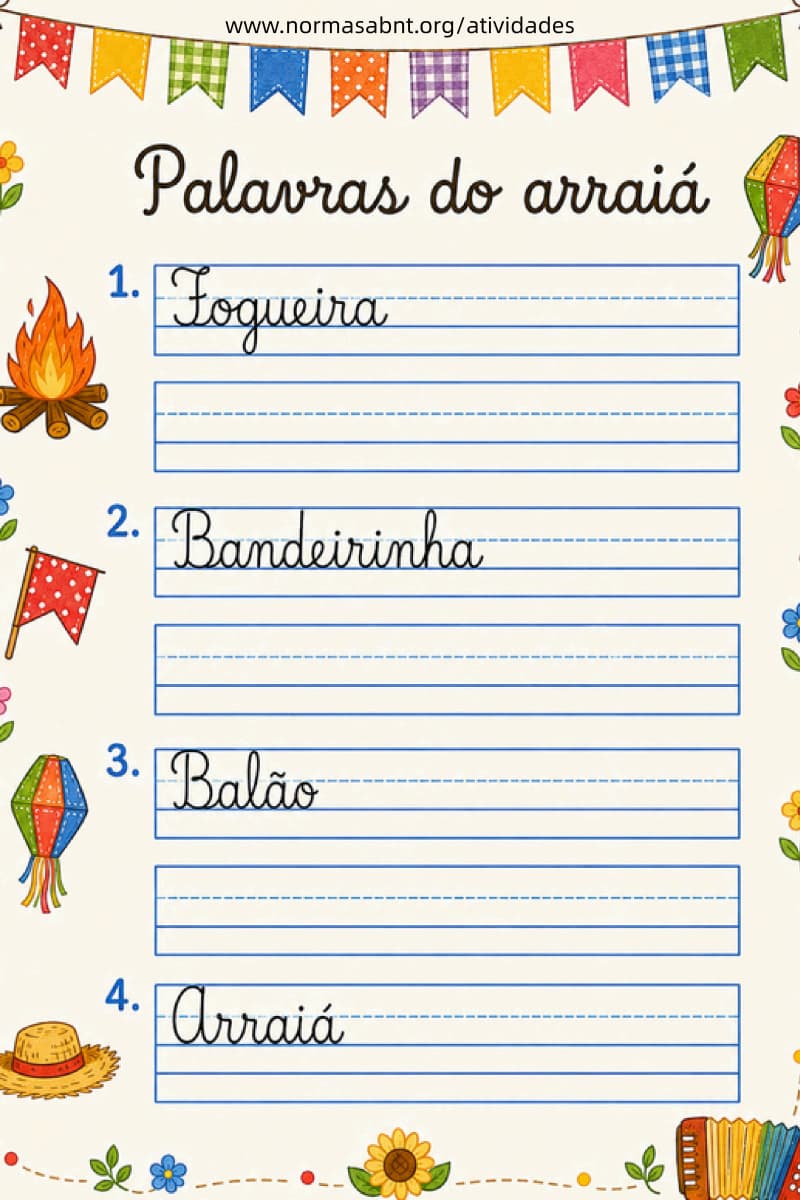 caligrafia para Festa Junina - página 3