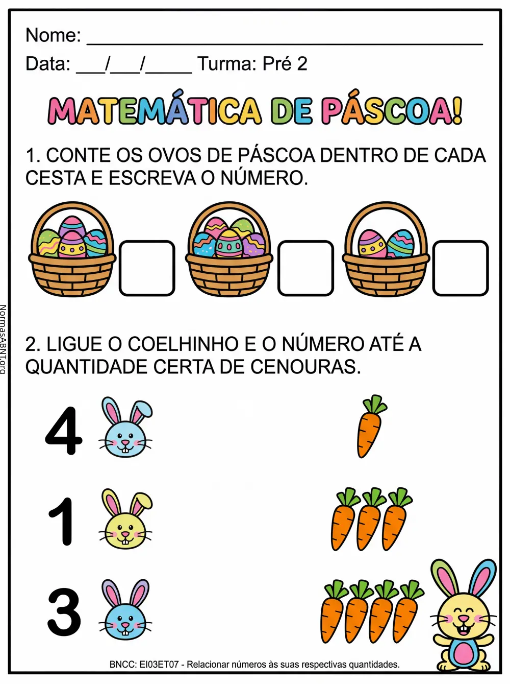 Atividades para Páscoa