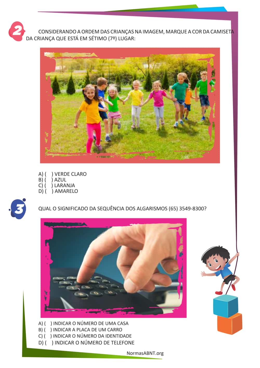 SEQUÊNCIA DIDÁTICA – NÚMEROS - Habilidade - EF01MA01 - folha 1