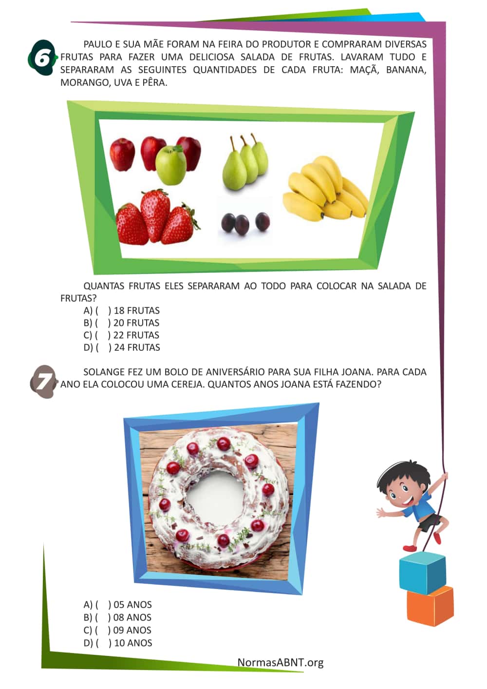 25 Atividades de Matemática para 1º ano do EF – Números
