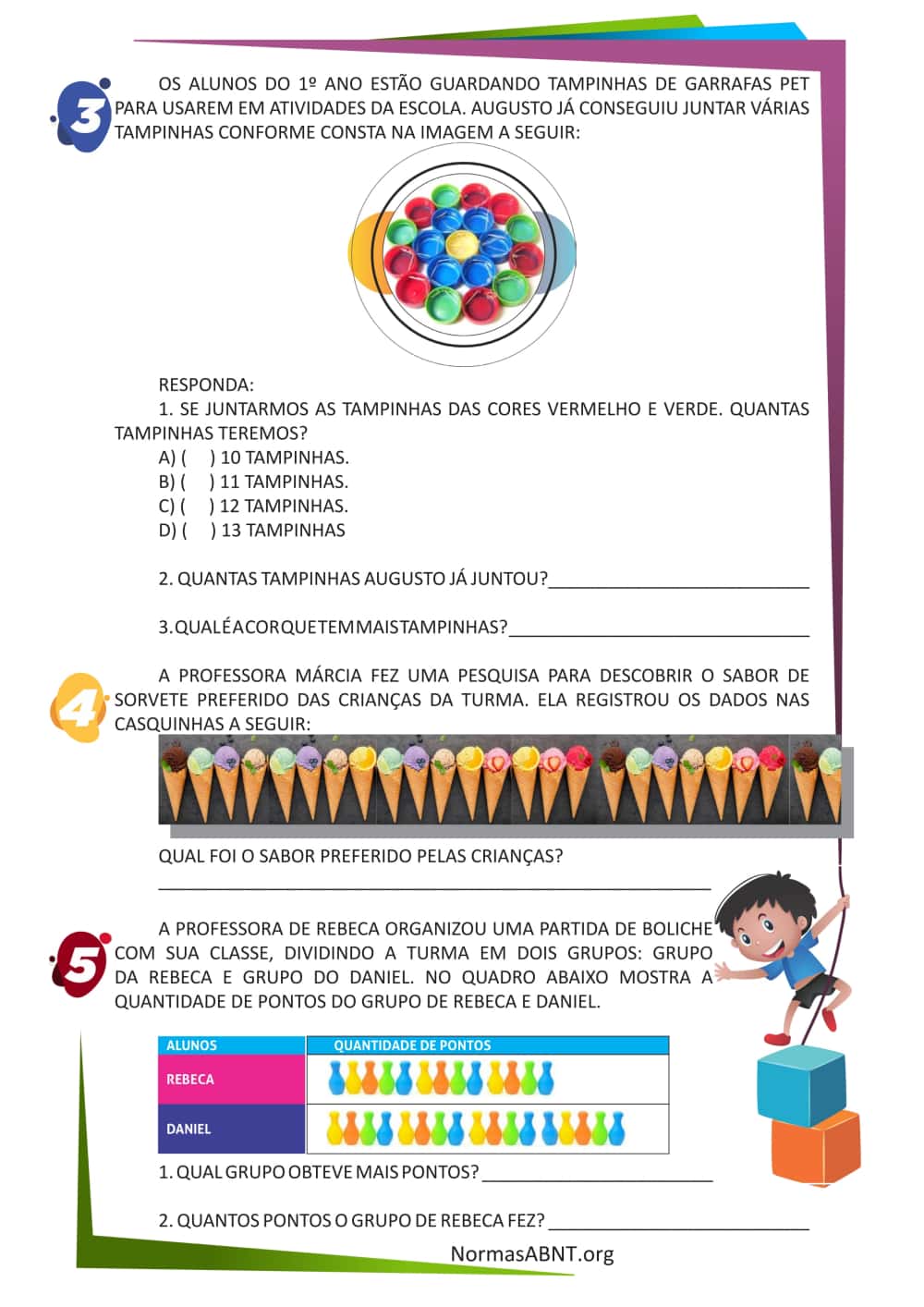 atividades sobre SEQUÊNCIA DIDÁTICA – NÚMEROS EF01MA03 - folha 2