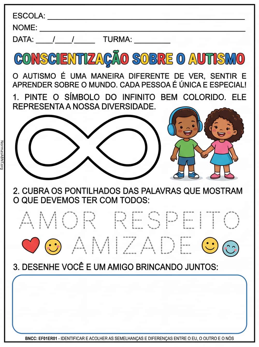 Atividades para Dia da Conscientização sobre o Autismo