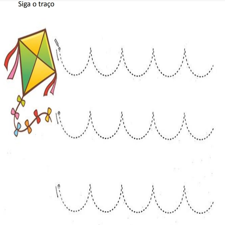 atividade seguir traço