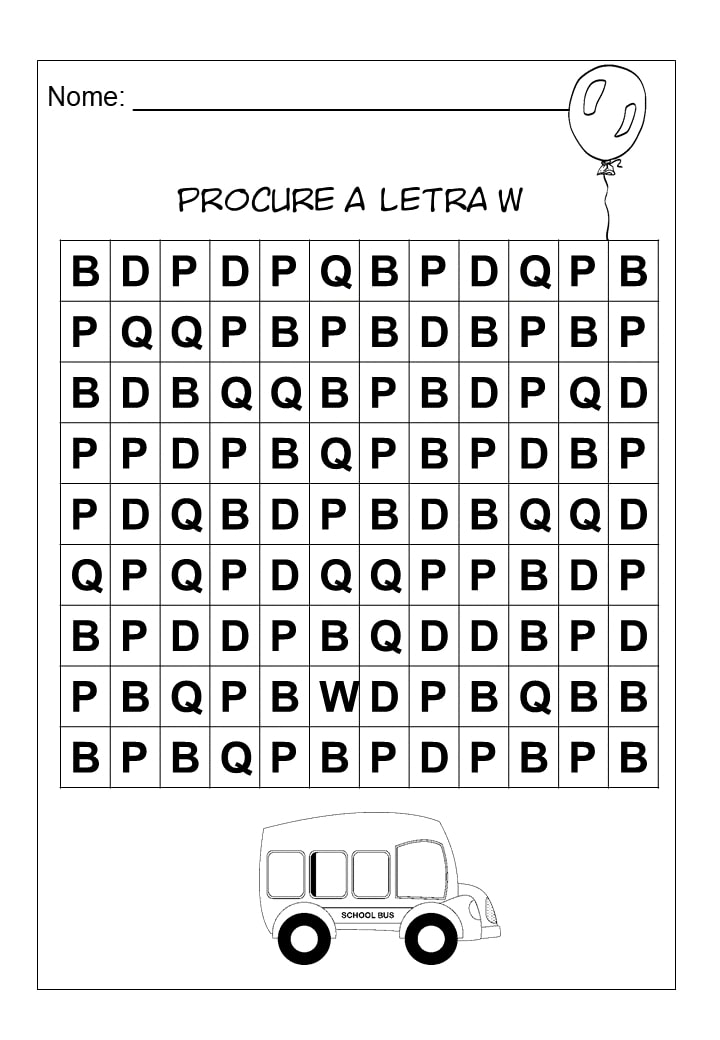 atividade procurar letra