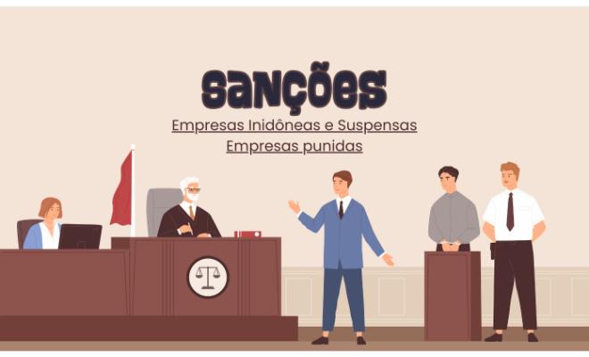 capa de sanções - para banco de dados das empresas punidas, Empresas Inidôneas e Suspensas